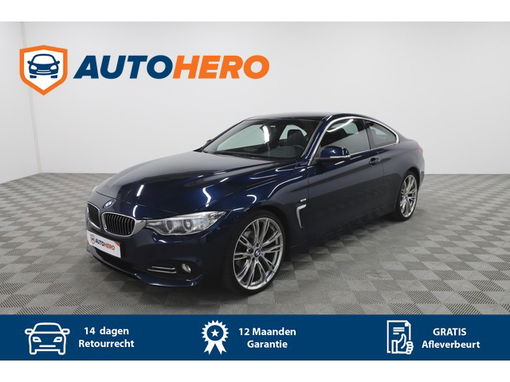 BMW 4-serie Coupé 418d ZJ09343 | Navi | Bi-Xenon | Cruise | Climate | Leder | Stoel verwarming | Parkeersensoren V+A | Lichtmetalen Velgen |