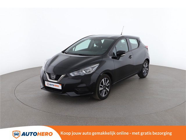 Nissan Micra 0.9 Acenta 90PK FH10872 | Cruise | Airco | Navi | Buetooth | Camera | Parkeersensoren Achter | Multifunctioneel Stuurwiel | Elektrische Ramen Vooraan | Dimlichten Auto |