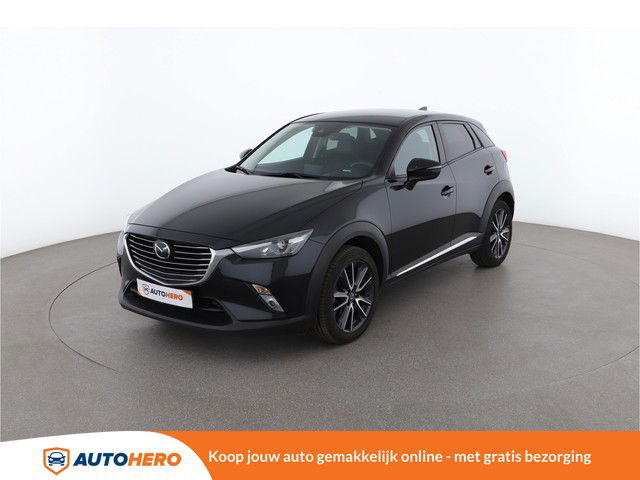 Mazda CX-3 1.5 Diesel Exclusive-Line 105PK WB65987 | Dealer Onderhouden | Camera | Adaptive Cruise | Climate | Stoel & Stuurverwarming | Leder | Parkeersensoren Achter | Bluetooth | Navi |