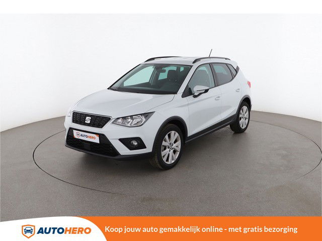 SEAT Arona 1.0 TSI Style 115PK TA01317 | Adaptive Cruise | Navi | Parkeersensor | Climate | Keyless Entry/Start | Handsfree | Apple Carplay/Android Auto | Licht- en Regensensor | Dakrails | Lichtmetalen Velgen |