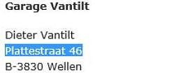 Garage Vantilt bvba