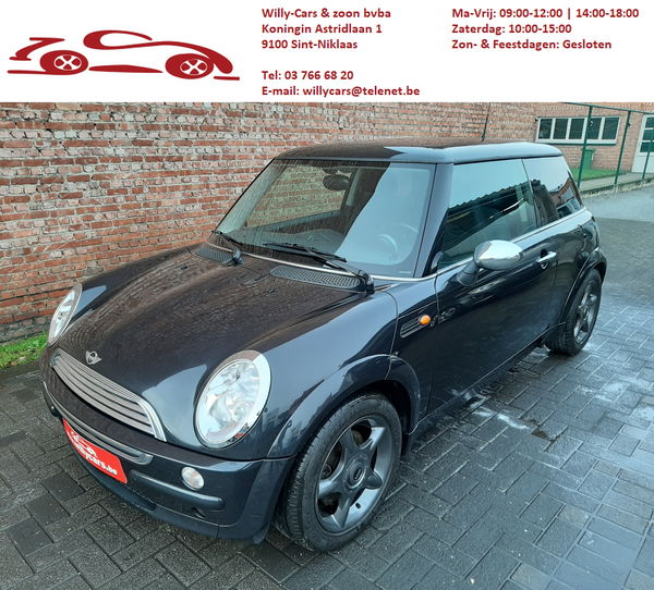 MINI One 1.6i/90pk/blauw/aluvelgen/airco/PDC/radio/CD