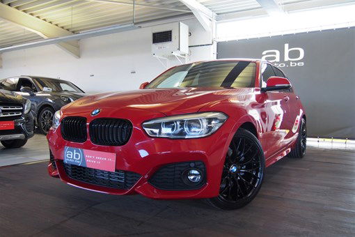 BMW 118 IA *M-SPORT*, AUTOM, LEDER, NAVI, BT, LED, ZETELVERW, CRUISE CONTR, MET BMW-GARANTIE TOT 04-2022!!