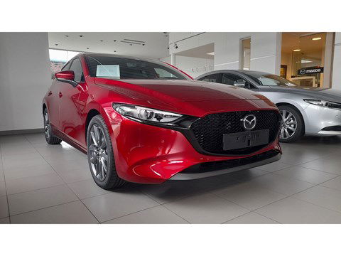 Mazda 3 5DR Hatchback 2.0L e-Skyactiv G 122 hp 6AT SKYCRUISE + Alu drempelbeschermers verlicht met M 3 logo