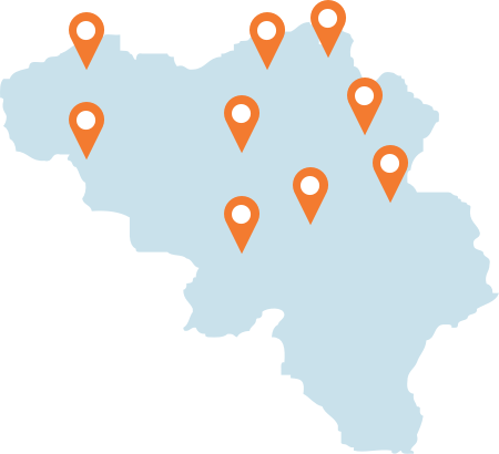 Plus de 20 agences en Belgique